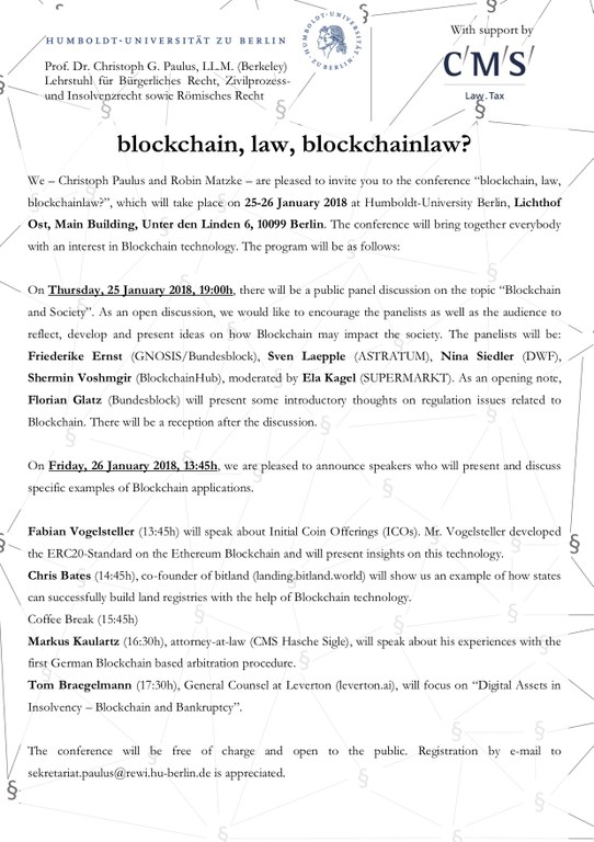 Blockchain Conference Invitation