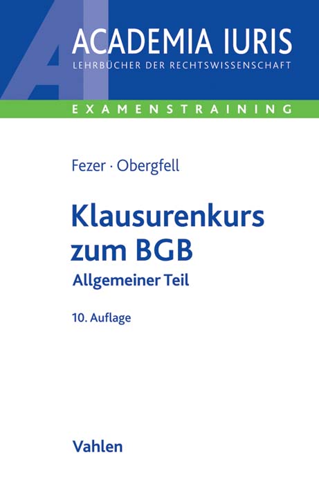 Fezer BGB AT 10.A Cover