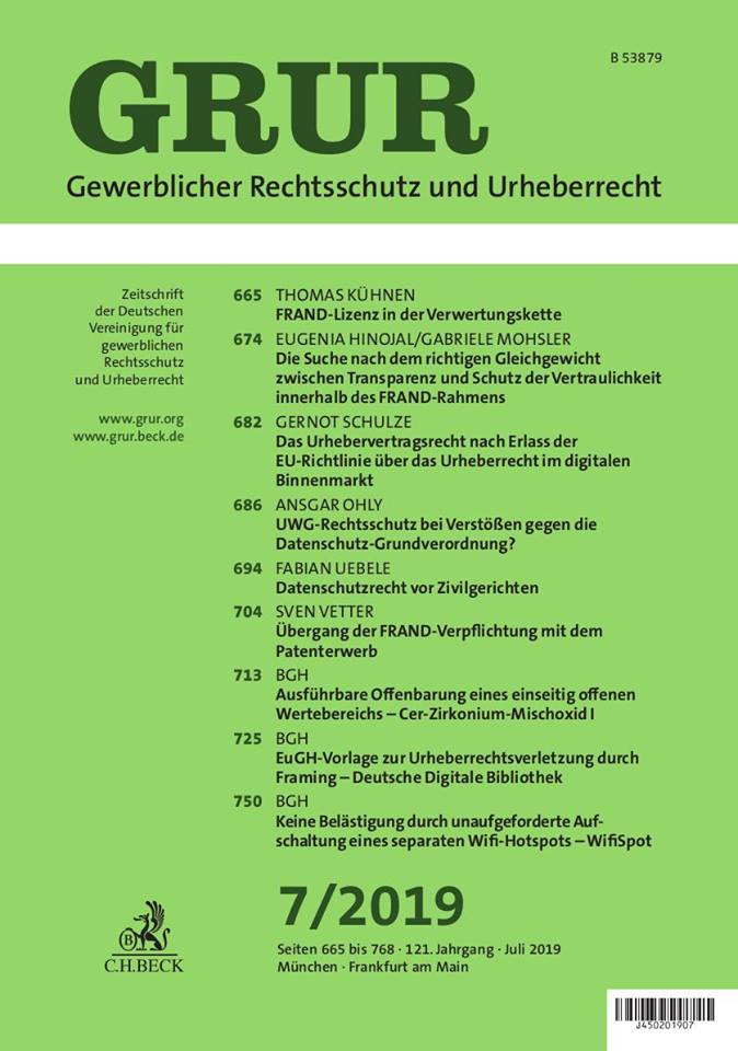 GRUR 7 2019