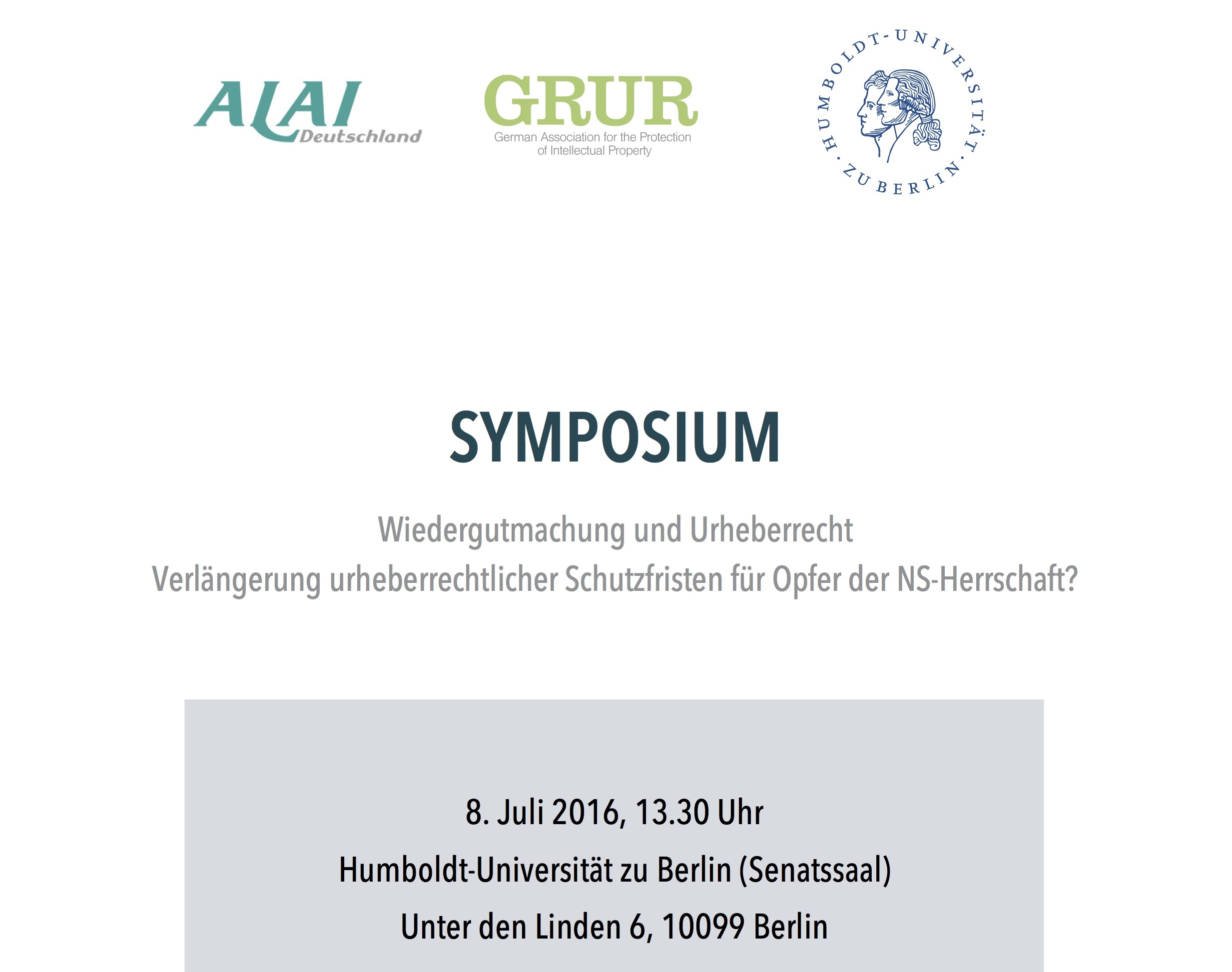 Veranstaltung Symposium Schutzfristen