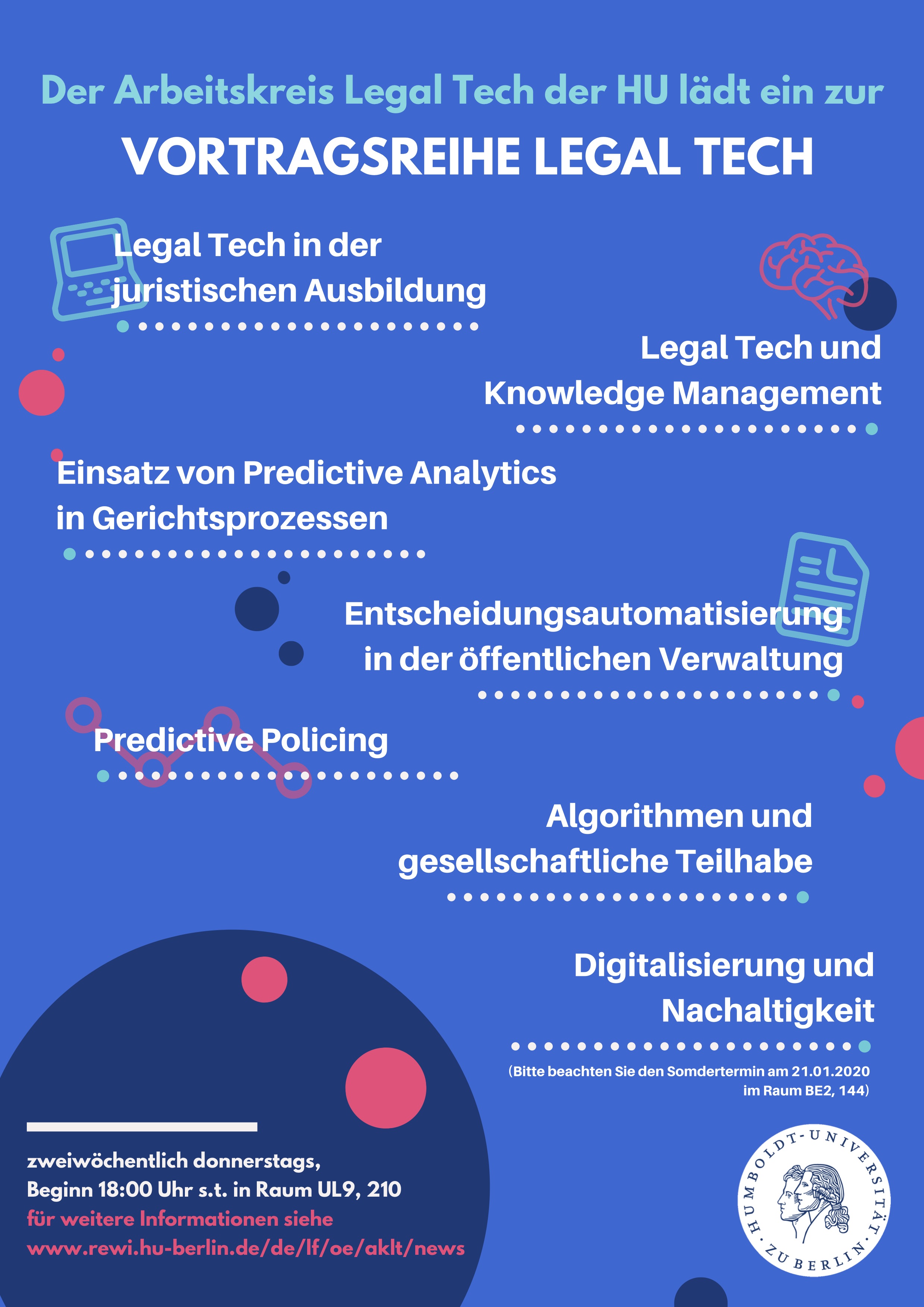 Plakat Vortragsreihe Legal Tech V5 1