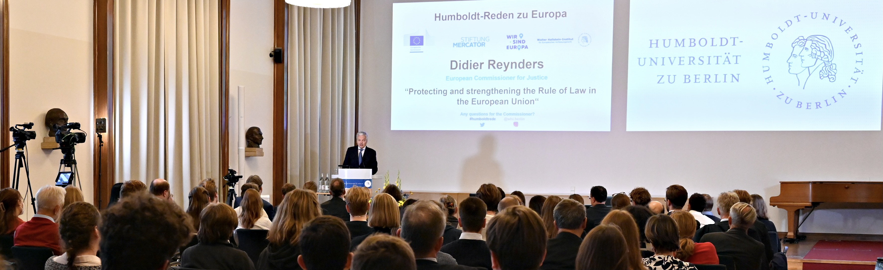 Humboldt-Rede zu Europa: Didier Reynders, EU-Kommissar für Justiz und Rechtsstaatlichkeit